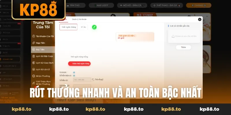 Rút thưởng nhanh và an toàn bậc nhất